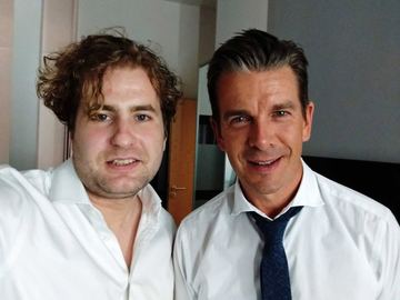 Selfie mit Markus Lanz, kurz nach einer Fernsehaufnahme